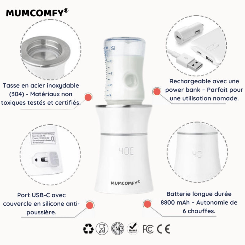 Chauffe biberon nomade 8800mAh — WarmyGo®