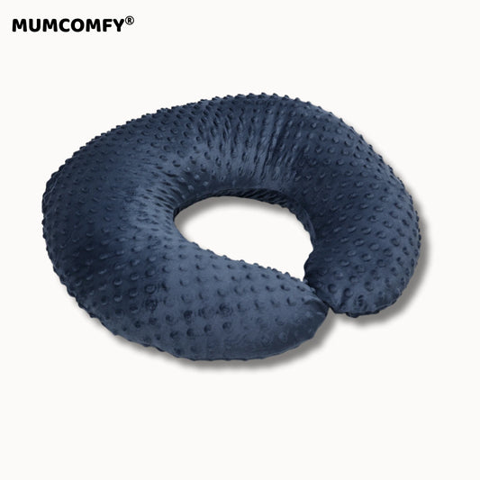 Coussin d'Allaitement en U — Bleu Marine Bubble