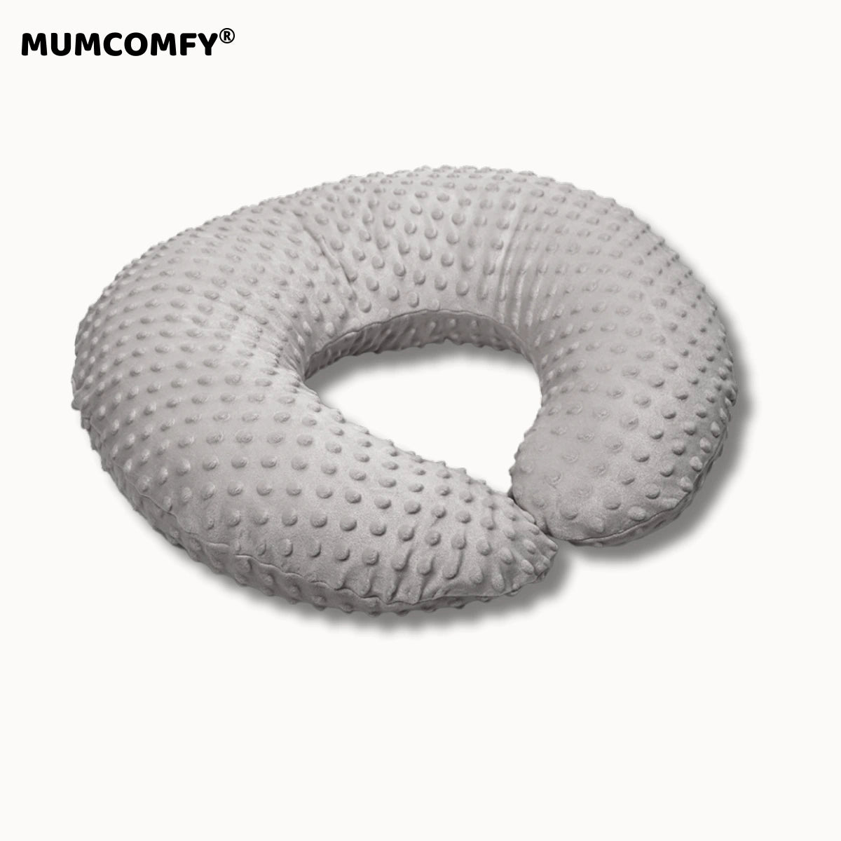 Coussin d'Allaitement en U — Gris Bubble