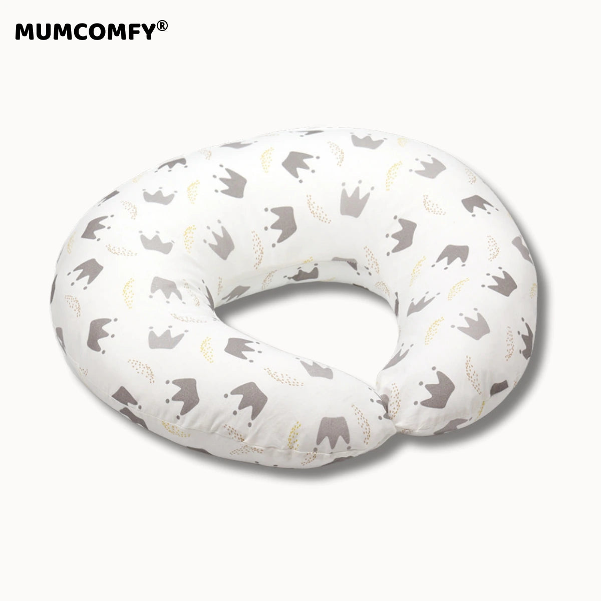 Coussin d'Allaitement en U — Couronnes Dorées
