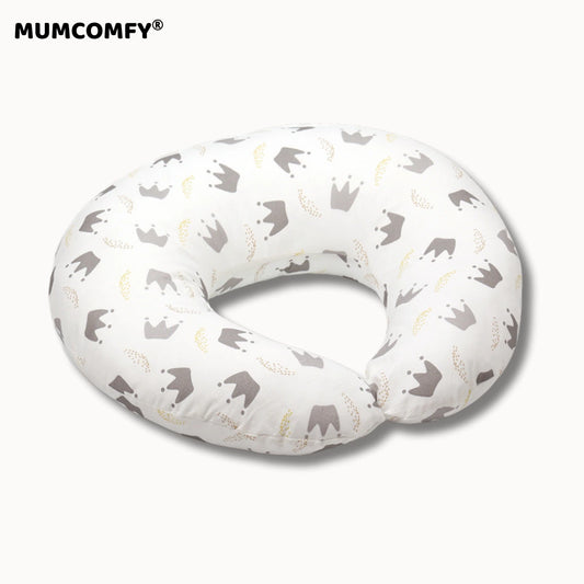 Coussin d'Allaitement en U — Couronnes Dorées