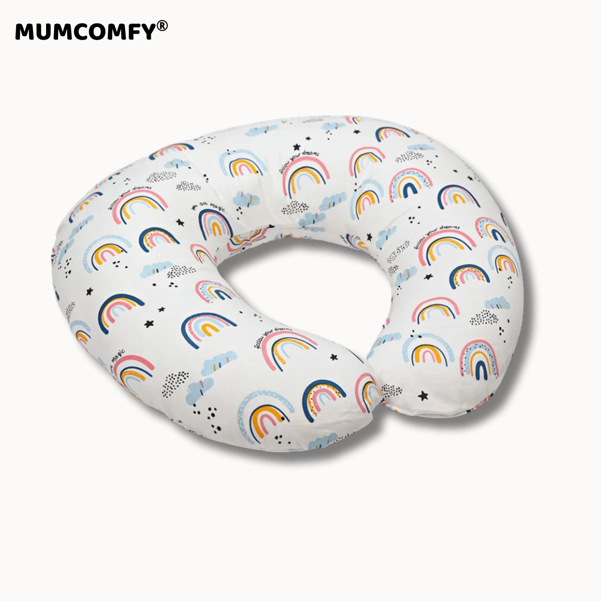 Coussin d'Allaitement en U — Arc-en-Ciel Magique