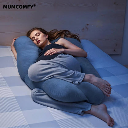 Coussin de Grossesse U-shape — Velours Signature — vue 3 MUMCOMFY
