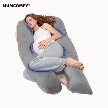 Coussin de Grossesse U-shape — Velours Signature — vue 2 MUMCOMFY