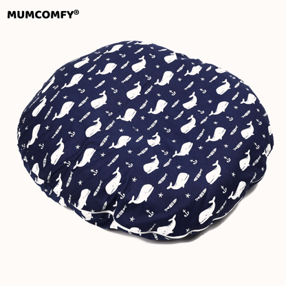Cocon bébé motif Baleines Navy