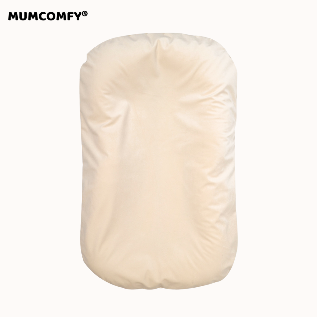 Cocon nid bébé Velours Beige MUMCOMFY