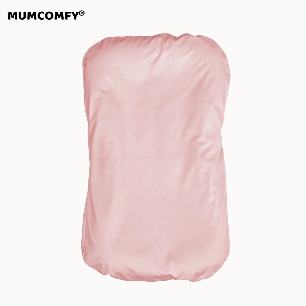 Cocon Nid de Bébé — Velours Rose Poudré